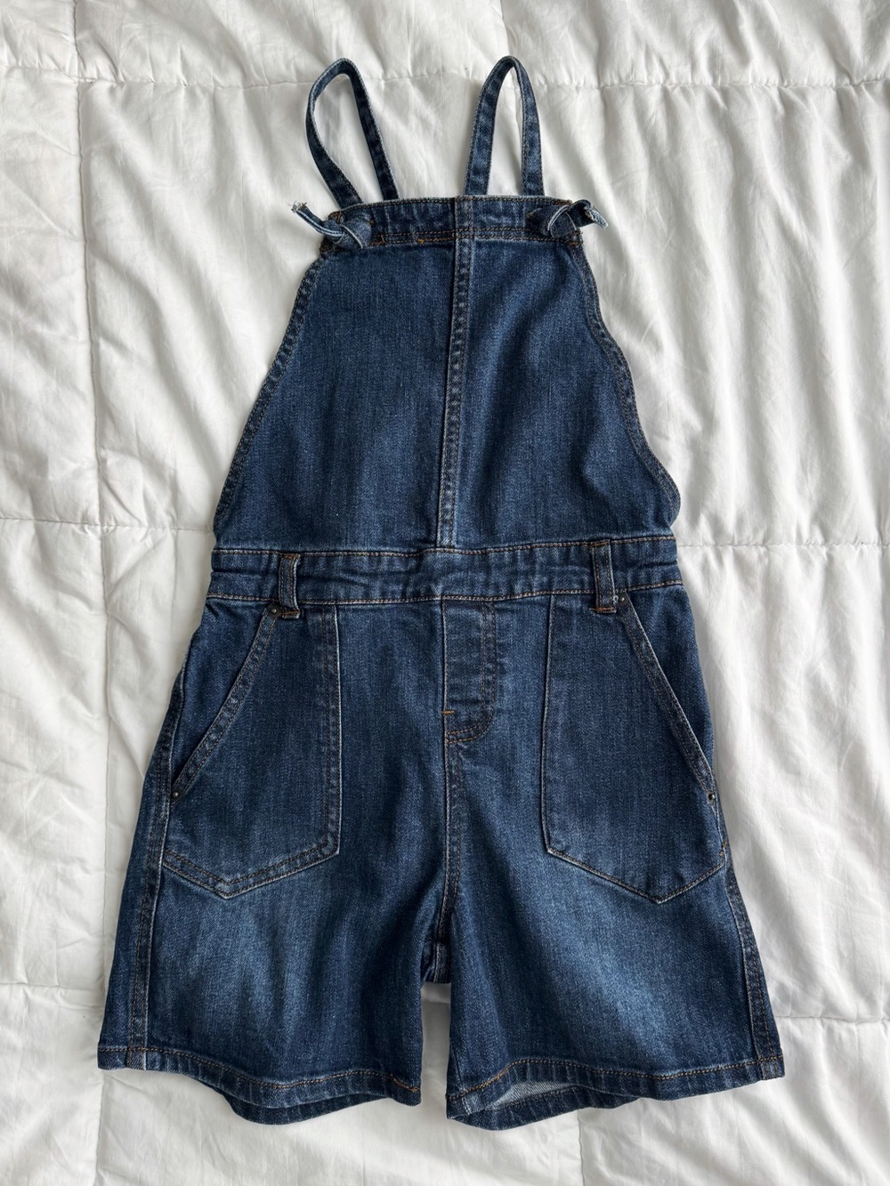 Tea Collection Denim Short Overalls Size 7